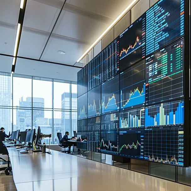 Modern trading floor